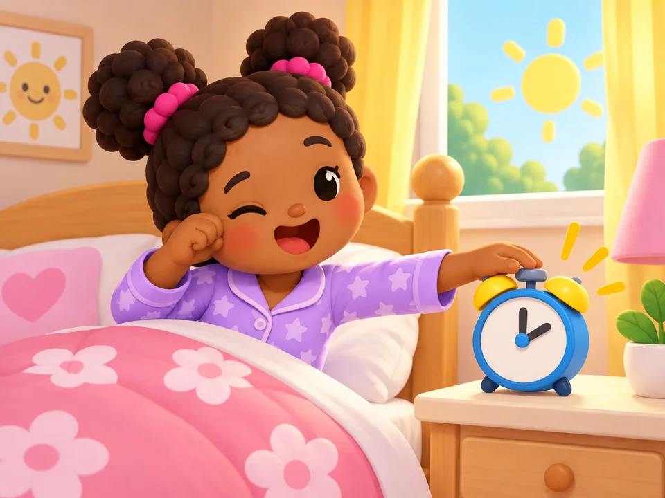 A child wakes up